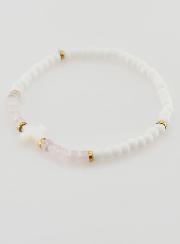 Pulseira Religiosa Pedra & Madrepérola - Rosa Pálido