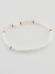 Pulseira Religiosa Pedra & Madrepérola - Rosa Pálido