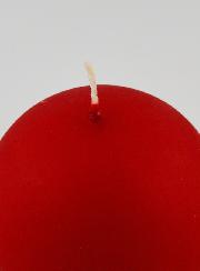 Vela Esfera de Natal Redonda 8cm - Vermelho Veludo
