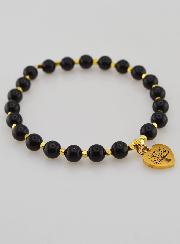 Pulseira Pedra Natural - Turmalina & Árvore da Vida