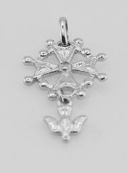 Colgante Cruz Hugonote con el Espíritu Santo - Plata