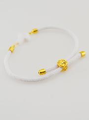 Pulsera religiosa con cruz - Blanca
