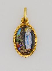Medalha Borda Torcida 15mm - Nossa Senhora de Lourdes