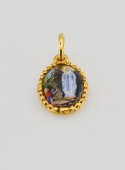 Medalha Borda Torcida 15mm - Nossa Senhora de Lourdes