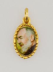 Medalha Borda Torcida 15mm - Padre Pio