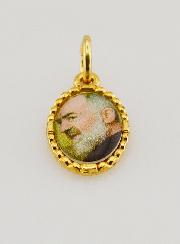 Medalha Borda Torcida 15mm - Padre Pio