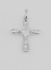 Pingente Cruz de São Bento em Prata - 22mm