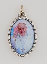 Medalla con borde trenzado de 25 mm - Papa Francisco