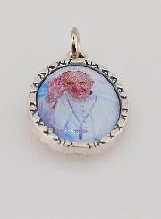 Medalla con borde trenzado de 25 mm - Papa Francisco