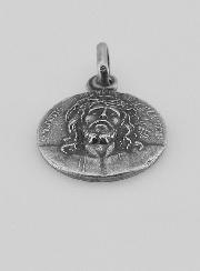 Medalha Santa Face de Cristo em Prata - 17mm