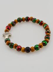 Pulseira Infantil Com Cruz - Preta