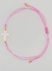 Pulsera con cruz - Rosa