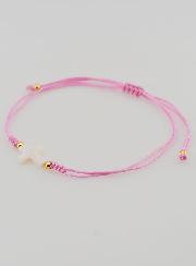 Pulsera con cruz - Rosa