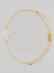 Pulsera con cruz – Beige