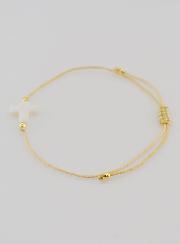 Pulsera con cruz – Beige
