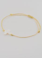 Pulsera con cruz – Beige