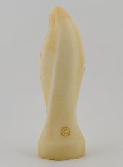 Estátua Virgem com o Menino em Alabastro Pintado - 12cm