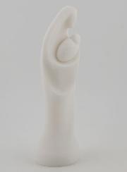 Estátua Virgem com o Menino em Alabastro - 12cm