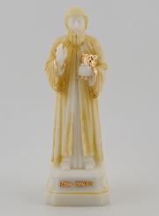 Estatua de San Chárbel en alabastro pintado -12 cm