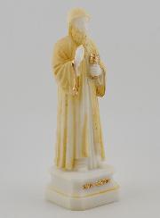 Estatua de San Chárbel en alabastro pintado -12 cm