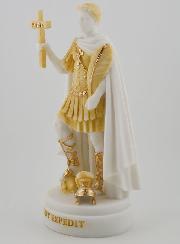 Estátua Santo Expedito em Alabastro Pintado - 19cm