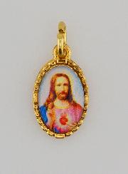 Medalha Borda Torcida 15mm - Sagrado Coração de Jesus