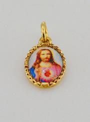 Medalha Borda Torcida 15mm - Sagrado Coração de Jesus