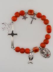 Pulseira Elástica em Cerâmica - Sagrado Coração de Jesus