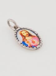 Medalla con borde trenzado de 15 mm - Sagrado Corazón de Jesús