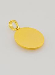 Medalha de Jesus em Prata Dourada 18k - 16mm