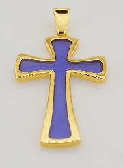 Pingente Cruz 4cm - Roxo