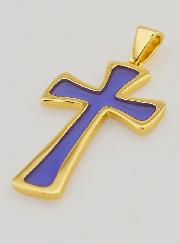 Pingente Cruz 4cm - Roxo