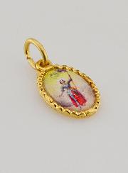 Medalha Borda Torcida 15mm - Santa Joana d'Arc