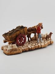 Figura de leñador con su carreta - altura de 6 cm