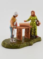 Figura de charcutero y clienta - 6cm