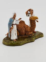 Figuras de camelleros y camello sentado - 6cm