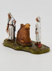 Figuras de camelleros y camello sentado - 6cm