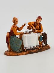 Figuras de pareja sentadas en la mesa - 6 cm