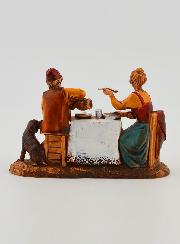 Figuras de pareja sentadas en la mesa - 6 cm