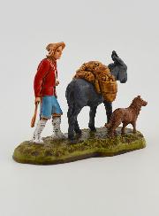 Figura de hombre con su mula - 6 cm