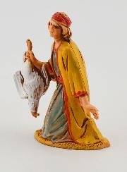 Figura de hombre con un pollo - 6 cm