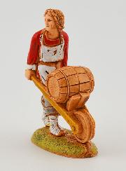 Figura de tonelero y su carro - 6 cm