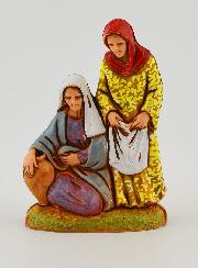 Figura de belén 'Mujer con ánfora y ropa' - 6 cm