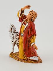 Figura de pastor reuniendo a su rebaño - 6 cm