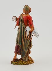 Figura de pastor cargando sus corderos - 6 cm