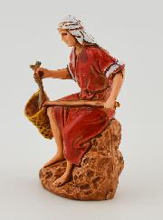 Figura de pescador con su salabardo - 6 cm