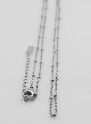 Cadena en acero inoxidable con eslabones y bolas - 60 cm