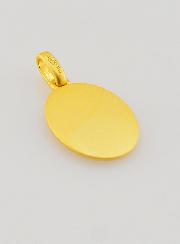 Medalla de Nuestra Señora de Fátima en plata dorada de 18k - 15 mm