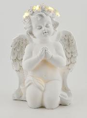 Ángel luminoso en oración - 16 cm