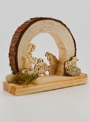 Nacimiento de madera natural - Redondo